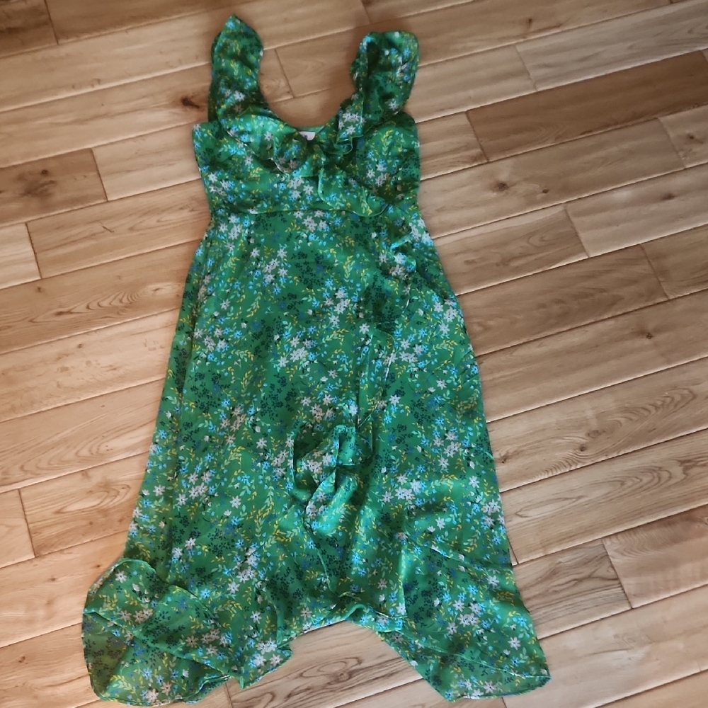 Kensie Green Floral Dress